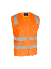 TAPED HI VIS ZIP SAFETY VEST