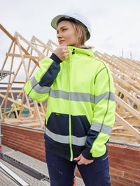 TAPED HI VIS FLEECE HOODIE