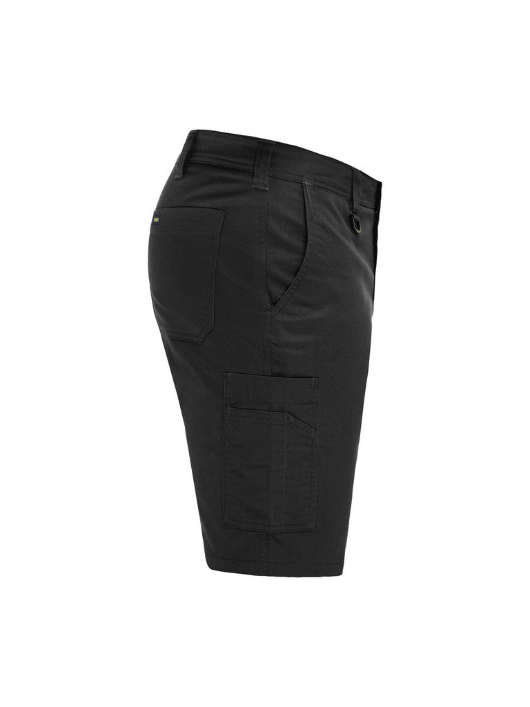 DEKKSON SHORTS MECHANICAL STRETCH CARGO SHORTS - Black (200 / BBLK) - SIDE VIEW (RIGHT)