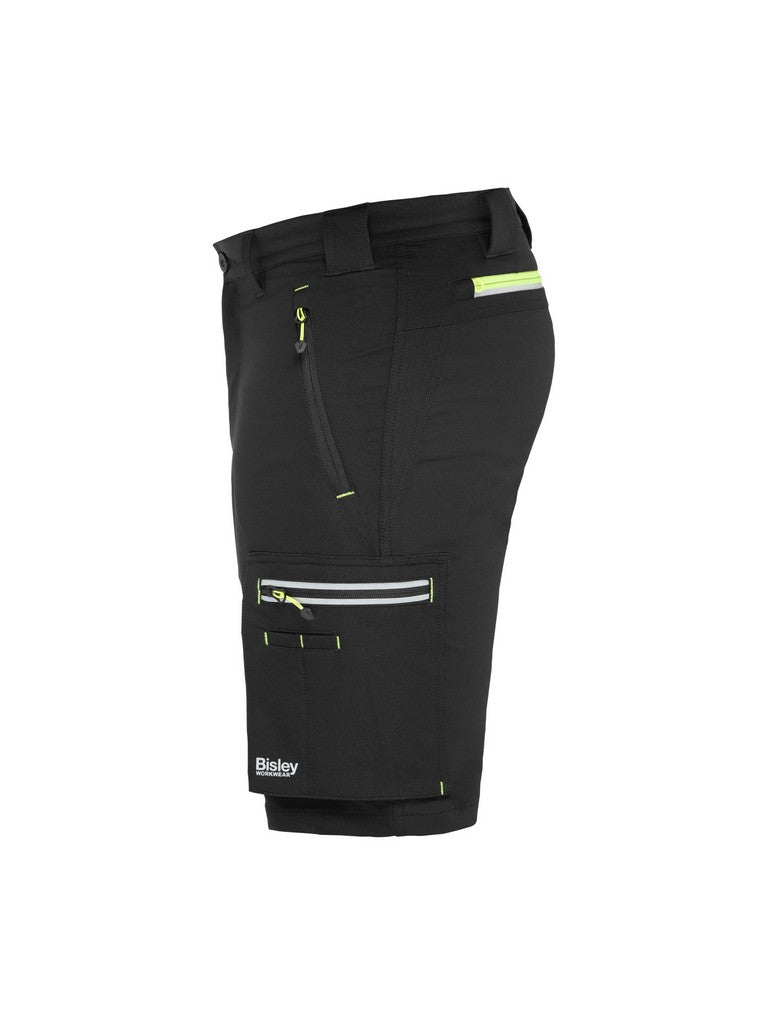 RIORDAN SHORTS 4-WAY STRETCH SHORTS - Black (200 / BBLK) - SIDE VIEW (LEFT)